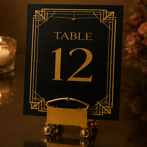 Black & Gold Table Numbers