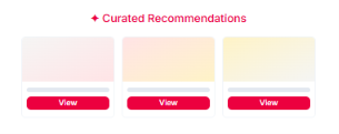 Curated recommendations preview